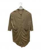 Curensologyカレンソロジー）の古着「コットンロングカーデプルオーバー」｜カーキ