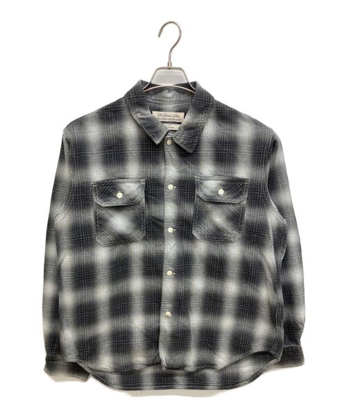 REMI RELIEF（レミレリーフ）REMI RELIEF (レミレリーフ) オンブレチェックネルシャツ グレー サイズ:Mの古着・服飾アイテム