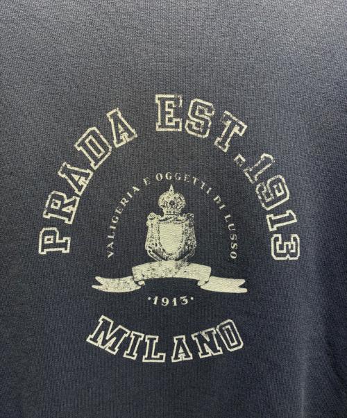 PRADA（プラダ）PRADA (プラダ) コットンフリース スウェットシャツ/トレナー/UJL19C ブルー サイズ:Mの古着・服飾アイテム