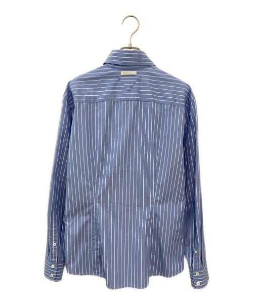 PRADA（プラダ）PRADA (プラダ) ストライプ ポプリン シャツ ブルー サイズ:40の古着・服飾アイテム