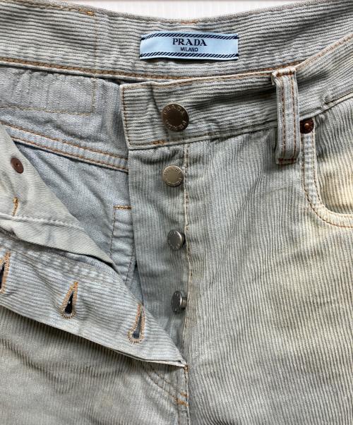 PRADA（プラダ）PRADA (プラダ) コーデュロイ ジーンズ ライトブルー サイズ:24の古着・服飾アイテム
