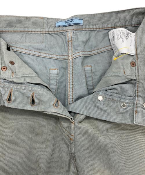 PRADA（プラダ）PRADA (プラダ) コーデュロイ ジーンズ ライトブルー サイズ:24の古着・服飾アイテム