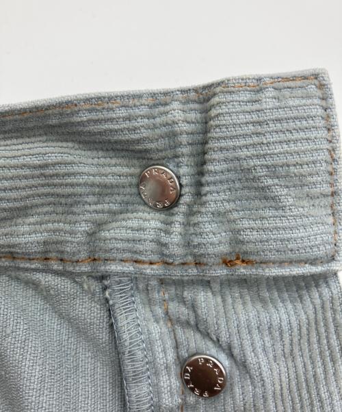 PRADA（プラダ）PRADA (プラダ) コーデュロイ ジーンズ ライトブルー サイズ:24の古着・服飾アイテム