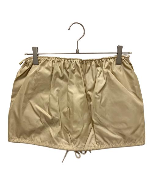 PRADA（プラダ）PRADA (プラダ) Re-Nylon ミニスカート ベージュ サイズ:36の古着・服飾アイテム