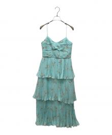 SELF PORTRAIT（セルフ ポートレイト）の古着「floral tiered midi dress」｜ライトブルー
