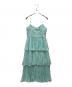 SELF PORTRAIT (セルフ ポートレイト) floral tiered midi dress ライトブルー サイズ:SIZE 10 未使用品：13000円