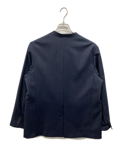 JOURNAL STANDARD relume（ジャーナルスタンダード レリューム）JOURNAL STANDARD relume (ジャーナルスタンダード レリューム) ウーリッシュツイルノーカラージャケット ネイビー サイズ:38の古着・服飾アイテム