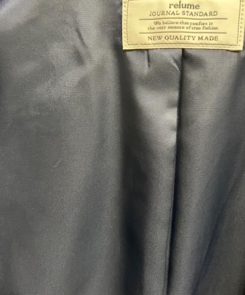 JOURNAL STANDARD relume（ジャーナルスタンダード レリューム）JOURNAL STANDARD relume (ジャーナルスタンダード レリューム) ウーリッシュツイルノーカラージャケット ネイビー サイズ:38の古着・服飾アイテム