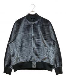 N.HOOLYWOOD（エヌ ハリウッド）の古着「ベロア転写プリントブルゾン」｜ブラック×シルバー