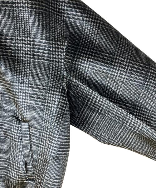 N.HOOLYWOOD（エヌ ハリウッド）N.HOOLYWOOD (エヌ ハリウッド) ベロア転写プリントブルゾン ブラック×シルバー サイズ:40の古着・服飾アイテム