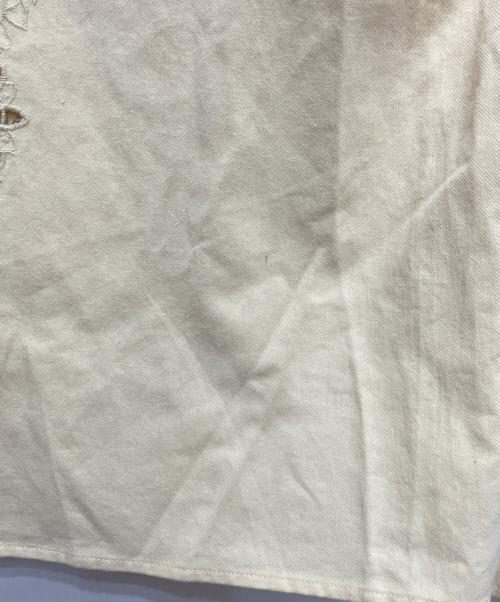 FRAY ID（フレイ アイディー）FRAY ID (フレイ アイディー) カットワークレースワイドパンツ イエローの古着・服飾アイテム