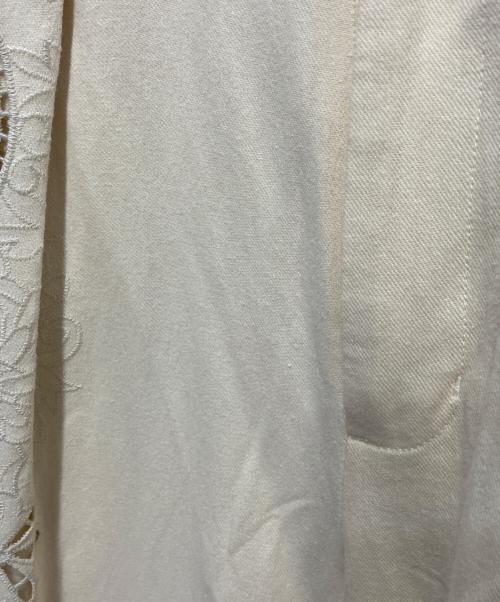 FRAY ID（フレイ アイディー）FRAY ID (フレイ アイディー) カットワークレースワイドパンツ イエローの古着・服飾アイテム