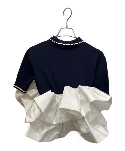 Bibiy.（ビビィ）Bibiy. (ビビィ) ROSIE PEPURAMU TOP ネイビー サイズ:Fの古着・服飾アイテム
