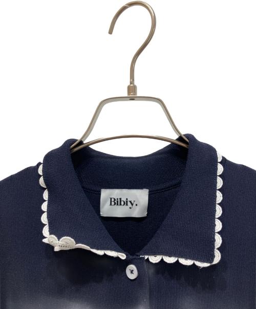 Bibiy.（ビビィ）Bibiy. (ビビィ) ROSIE PEPURAMU TOP ネイビー サイズ:Fの古着・服飾アイテム