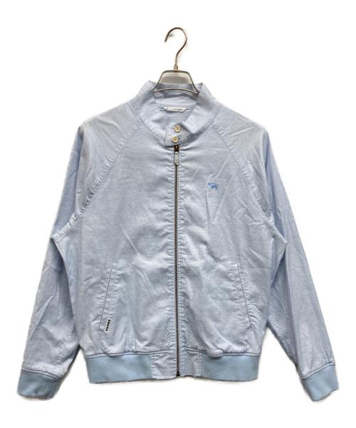 PAPAS（パパス）PAPAS (パパス) コットン/リネン先染ピンヘッド ブルゾン スカイブルー サイズ:Mの古着・服飾アイテム