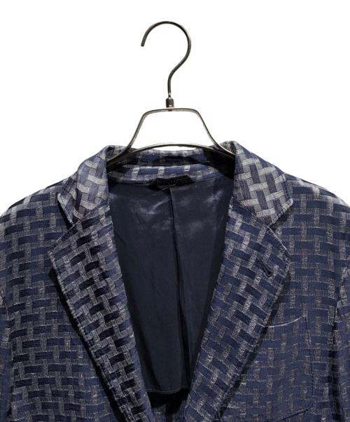 GIORGIO ARMANI（ジョルジョアルマーニ）GIORGIO ARMANI (ジョルジョアルマーニ) UPTON リネンテーラードジャケット ネイビー サイズ:46の古着・服飾アイテム