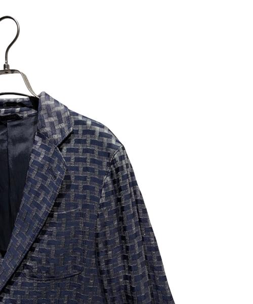 GIORGIO ARMANI（ジョルジョアルマーニ）GIORGIO ARMANI (ジョルジョアルマーニ) UPTON リネンテーラードジャケット ネイビー サイズ:46の古着・服飾アイテム