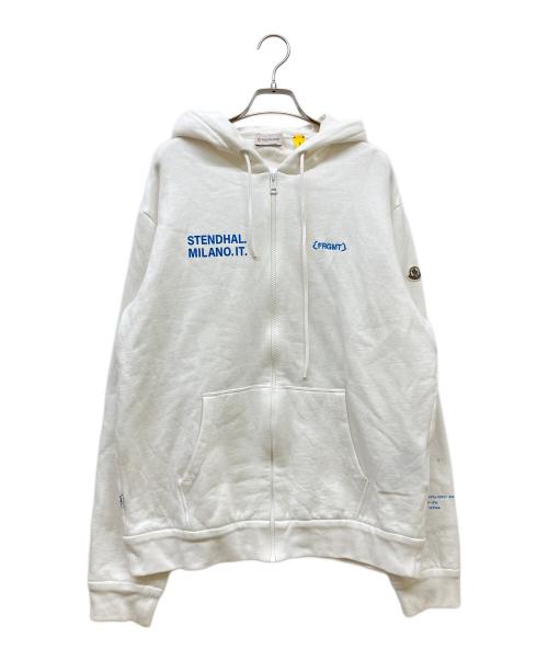 MONCLER（モンクレール）MONCLER (モンクレール) FRAGMENT DESIGN (フラグメントデザイン) ジップアップパーカー ホワイト サイズ:Lの古着・服飾アイテム