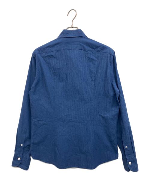 giannetto（ジャンネット）giannetto (ジャンネット) シアサッカーシャツ ネイビー サイズ:42の古着・服飾アイテム