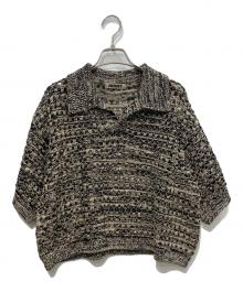 NKNIT（ンニット）の古着「コットンメッシュニットポロシャツ　NKNIT23SS-0290」｜ベージュ