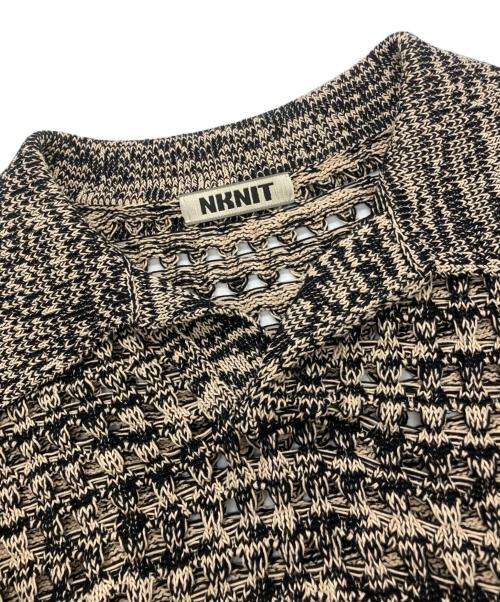 NKNIT（ンニット）NKNIT (ンニット) コットンメッシュニットポロシャツ　NKNIT23SS-0290 ベージュ サイズ:Freeの古着・服飾アイテム