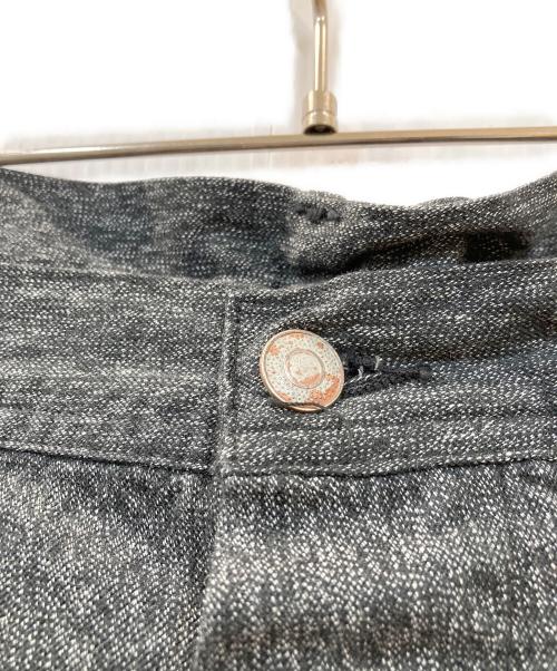 SUGAR CANE（シュガーケーン）SUGAR CANE (シュガーケーン) ごま塩 シンチバックワークパンツ グレー サイズ:86cmの古着・服飾アイテム