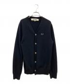 PLAY COMME des GARCONSプレイコムデギャルソン）の古着「ハートワッペンカーディガン」｜ブラック