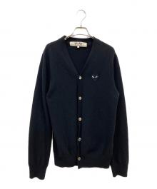 PLAY COMME des GARCONS（プレイコムデギャルソン）の古着「ハートワッペンカーディガン」｜ブラック