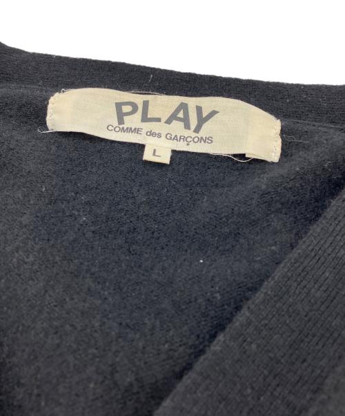 PLAY COMME des GARCONS（プレイコムデギャルソン）PLAY COMME des GARCONS (プレイコムデギャルソン) ハートワッペンカーディガン ブラック サイズ:Lの古着・服飾アイテム