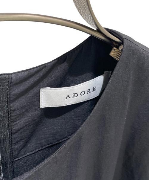 ADORE（アドーア）ADORE (アドーア) ナイロンコットンタフタワンピース ブラック サイズ:38の古着・服飾アイテム
