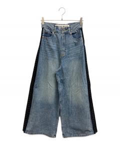中古・古着通販】andmary (アンドマリー) Heart hip wide denim ブルー