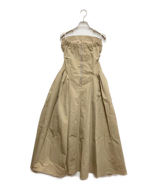 JOSE MOON（ジョゼムーン）JOSE MOON (ジョゼムーン) TACKED LONG DRESS ベージュ サイズ:36の古着・服飾アイテム