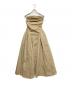 JOSE MOON（ジョゼムーン）の古着「TACKED LONG DRESS」｜ベージュ