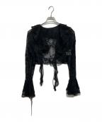 PRANK PROJECTプランクプロジェクト）の古着「Lace Frill Wave Cardigan」｜ブラック