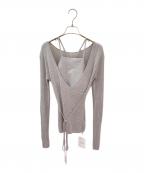 CLANEクラネ）の古着「CAMISOLE SET CACHECOEUR KNIT TOPS」｜グレー