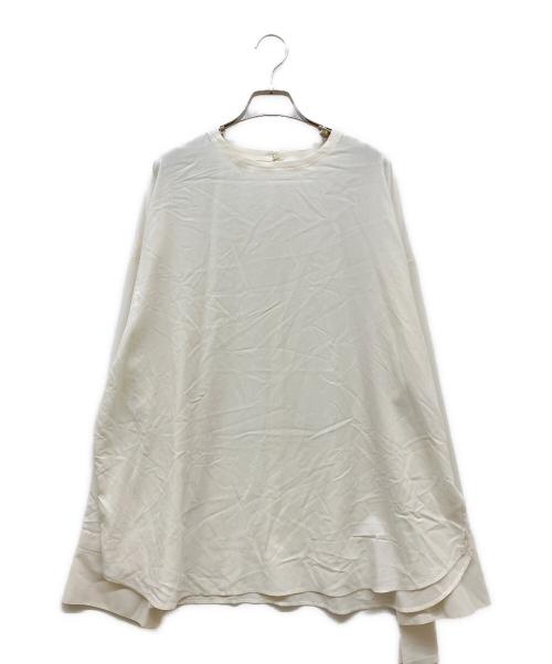 ETRE TOKYO（エトレトウキョウ）ETRE TOKYO (エトレトウキョウ) シングルカフスクルーネックトップス アイボリー サイズ:FREE 未使用品の古着・服飾アイテム