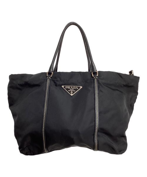 PRADA（プラダ）PRADA (プラダ) TESSUTOハンドバッグ ブラックの古着・服飾アイテム