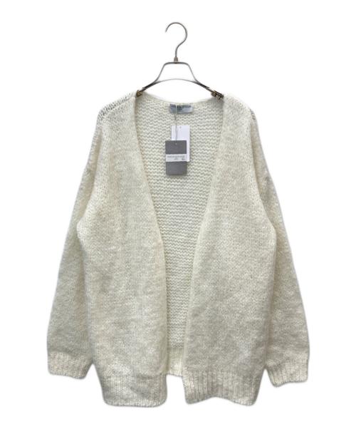 TRICOTS JEAN MARC（トリコットジーンマルク）TRICOTS JEAN MARC (トリコットジーンマルク) モヘア混カーディガン ホワイト サイズ:FREE 未使用品の古着・服飾アイテム