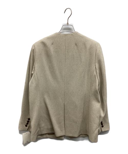 IENA（イエナ）IENA (イエナ) ノーカラーツイードジャケット ベージュ サイズ:38 未使用品の古着・服飾アイテム
