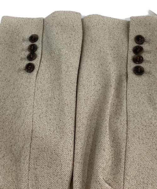 IENA（イエナ）IENA (イエナ) ノーカラーツイードジャケット ベージュ サイズ:38 未使用品の古着・服飾アイテム