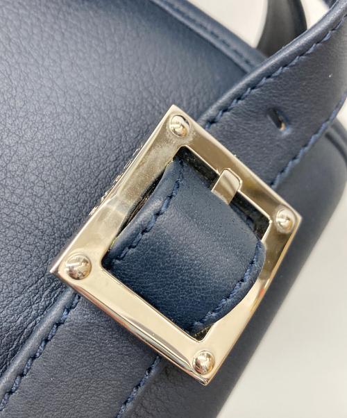 LOEWE（ロエベ）LOEWE (ロエベ) スエード切替セミショルダーバッグ ネイビー×グレーの古着・服飾アイテム