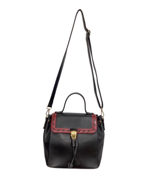 Yves Saint Laurent（イヴサンローラン）Yves Saint Laurent (イヴサンローラン) ダイヤカット2WAYバッグ ブラックの古着・服飾アイテム