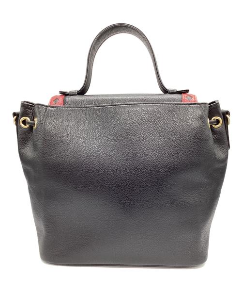 Yves Saint Laurent（イヴサンローラン）Yves Saint Laurent (イヴサンローラン) ダイヤカット2WAYバッグ ブラックの古着・服飾アイテム