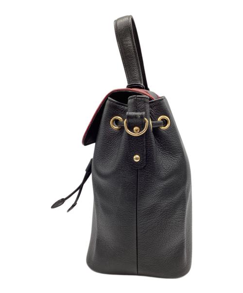 Yves Saint Laurent（イヴサンローラン）Yves Saint Laurent (イヴサンローラン) ダイヤカット2WAYバッグ ブラックの古着・服飾アイテム