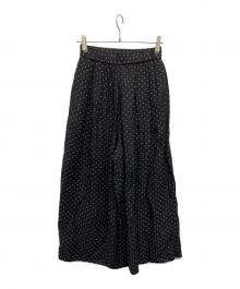 JOURNAL STANDARD（ジャーナルスタンダード）の古着「レーヨン麻タックワイドキュロット」｜ブラック