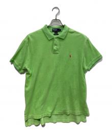 POLO RALPH LAUREN（ポロ・ラルフローレン）の古着「パイル地ポロシャツ」｜グリーン