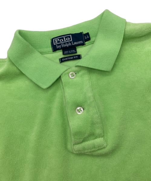 POLO RALPH LAUREN（ポロ・ラルフローレン）POLO RALPH LAUREN (ポロ・ラルフローレン) パイル地ポロシャツ グリーン サイズ:LLの古着・服飾アイテム