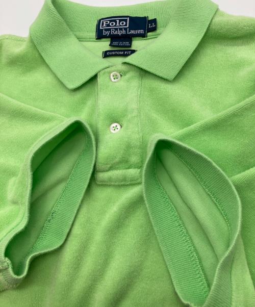 POLO RALPH LAUREN（ポロ・ラルフローレン）POLO RALPH LAUREN (ポロ・ラルフローレン) パイル地ポロシャツ グリーン サイズ:LLの古着・服飾アイテム