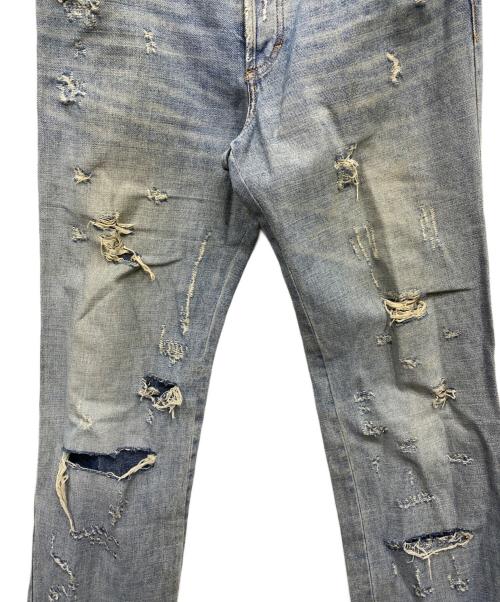 D&G（ディーアンドジー）D&G (ディーアンドジー) スーパーマンパッチクラッシュデニムパンツ インディゴ サイズ:W34の古着・服飾アイテム