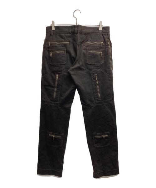 DOLCE & GABBANA（ドルチェ＆ガッバーナ）DOLCE & GABBANA (ドルチェ＆ガッバーナ) 多重ジップパンツ ブラウン サイズ:46の古着・服飾アイテム